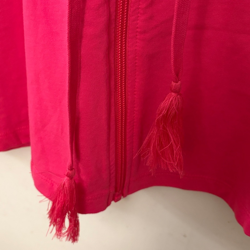 D&co Reach Vibrant Pink Short Sleeve resortwear pool beach swim cover‎ up, LP - Picture 7 of 8